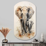 Elephant Gentle Giants Elephants III - Asymmetric Metal Wall Art