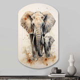 Elephant Gentle Giants Elephants III - Asymmetric Metal Wall Art