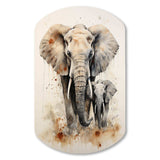 Elephant Gentle Giants Elephants III - Asymmetric Metal Wall Art