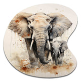 Elephant Gentle Giants Elephants III - Asymmetric Metal Wall Art