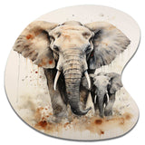 Elephant Gentle Giants Elephants III - Asymmetric Metal Wall Art