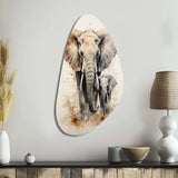 Elephant Gentle Giants Elephants III - Asymmetric Metal Wall Art