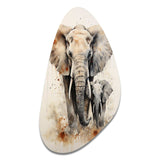 Elephant Gentle Giants Elephants III - Asymmetric Metal Wall Art