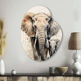 Elephant Gentle Giants Elephants III - Asymmetric Metal Wall Art