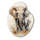 Elephant Gentle Giants Elephants III - Asymmetric Metal Wall Art