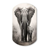 Elephant Whispers Of Africa II - Asymmetric Metal Wall Art