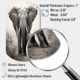 Elephant Whispers Of Africa II - Asymmetric Metal Wall Art