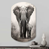 Elephant Whispers Of Africa II - Asymmetric Metal Wall Art