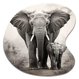 Elephant Whispers Of Africa II - Asymmetric Metal Wall Art