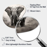 Elephant Whispers Of Africa II - Asymmetric Metal Wall Art