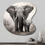 Elephant Whispers Of Africa II - Asymmetric Metal Wall Art