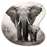 Elephant Whispers Of Africa II - Asymmetric Metal Wall Art