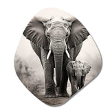 Elephant Whispers Of Africa II - Asymmetric Metal Wall Art