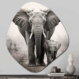 Elephant Whispers Of Africa II - Asymmetric Metal Wall Art