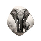 Elephant Whispers Of Africa II - Asymmetric Metal Wall Art