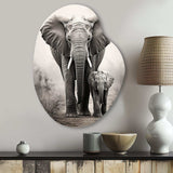 Elephant Whispers Of Africa II - Asymmetric Metal Wall Art