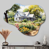 Farmhouse Frontyard Oasis I - Asymmetric Metal Wall Art