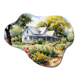 Farmhouse Frontyard Oasis I - Asymmetric Metal Wall Art