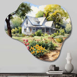 Farmhouse Frontyard Oasis I - Asymmetric Metal Wall Art