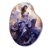 Purple Woman Fashion Dress I - Asymmetric Metal Wall Art