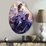 Purple Woman Fashion Dress I - Asymmetric Metal Wall Art