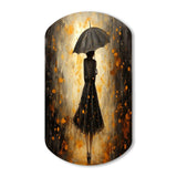 Fashion Woman With Umbrella III - Asymmetric Metal Wall Art