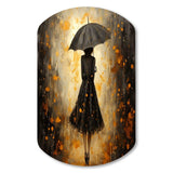 Fashion Woman With Umbrella III - Asymmetric Metal Wall Art