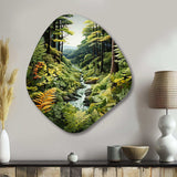 Ferns Fern Forest II - Asymmetric Metal Wall Art