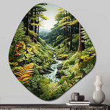 Ferns Fern Forest II - Asymmetric Metal Wall Art