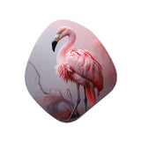 Minimalism Flamingo Portrait - Asymmetric Metal Wall Art