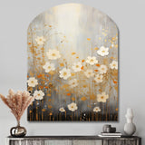 Minimalism Yellow White Flower Collage I - Asymmetric Metal Wall Art