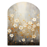 Minimalism Yellow White Flower Collage I - Asymmetric Metal Wall Art