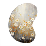 Minimalism Yellow White Flower Collage I - Asymmetric Metal Wall Art