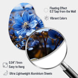 Blue Flower Cobalt Delight - Asymmetric Metal Wall Art