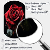 Red Black Rose Elegance I - Asymmetric Metal Wall Art