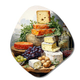 Food Cheese Platter I - Asymmetric Metal Wall Art