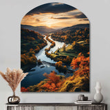 Forest Autumn In The Usa II - Asymmetric Metal Wall Art