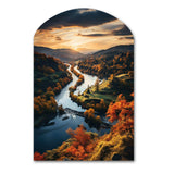 Forest Autumn In The Usa II - Asymmetric Metal Wall Art