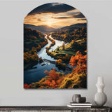 Forest Autumn In The Usa II - Asymmetric Metal Wall Art