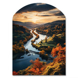 Forest Autumn In The Usa II - Asymmetric Metal Wall Art