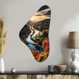 Forest Autumn In The Usa II - Asymmetric Metal Wall Art