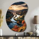 Forest Autumn In The Usa II - Asymmetric Metal Wall Art