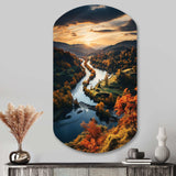 Forest Autumn In The Usa II - Asymmetric Metal Wall Art