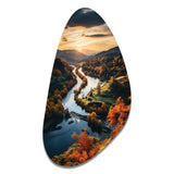 Forest Autumn In The Usa II - Asymmetric Metal Wall Art