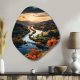 Forest Autumn In The Usa II - Asymmetric Metal Wall Art