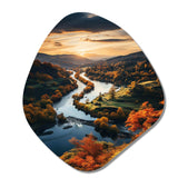 Forest Autumn In The Usa II - Asymmetric Metal Wall Art