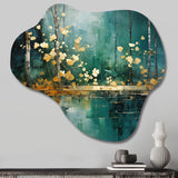 Bold Forest Emerald Canopy II - Asymmetric Metal Wall Art