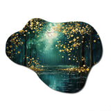 Bold Forest Emerald Canopy III - Asymmetric Metal Wall Art