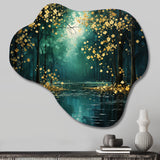 Bold Forest Emerald Canopy III - Asymmetric Metal Wall Art