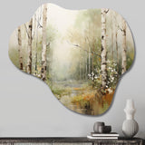 Minimalism Forest Woods II - Asymmetric Metal Wall Art